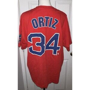 Boston Red Sox Shirt Mens XL Red MLB Baseball David Ortiz Majestic T-Shirt Tee
